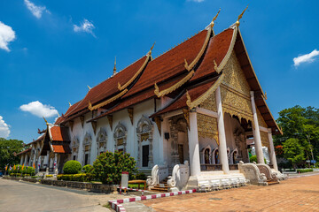 Wat Chedi Luang Buddhist temple in Chiang Mai, Thailand