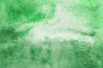 Abstract green watercolor background texture