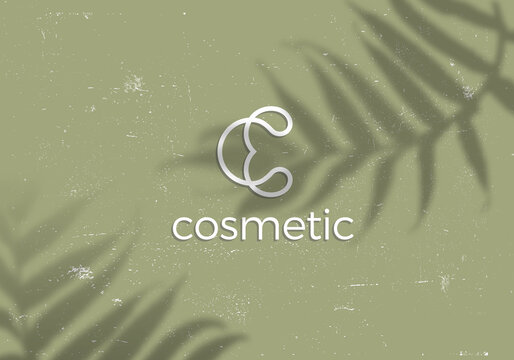 Vector Concept of Minimalist Symbol for Eco Cosmetic Brands. Business Logo Template. C and E Emblem