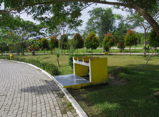 Beautiful view of Kisaran city forest park, North Sumatera, Indonesia