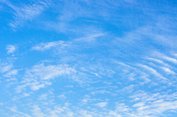 White clouds in blue sky