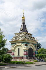Fototapeta na wymiar View of the Chapel Tsar Calvary in Kostroma Russia