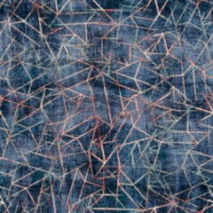 Seamless old aged tapestry rug kilim pattern. High quality illustration. Sun bleached red, burnt orange, and turquoise blue colored vintage Turkish style rug design. Antique carpet graphic design.