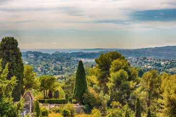 Scenic view in the town of Saint-Paul-de-Vence, Cote d'Azur, France