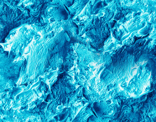 Blue background oil paint texture.