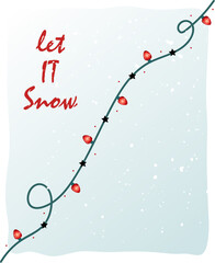 Winter season holidays and New Year or Merry Christmas celebration lettering
