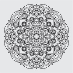 vector line art mandala art for coloring book