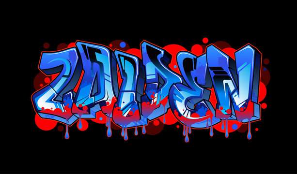 Zaiden Graffiti Name Design