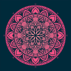 beautiful floral mandala art with indian style