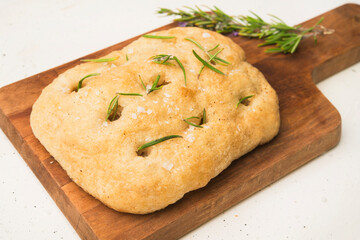 ROSEMARY FOCACCIA BREAD close up