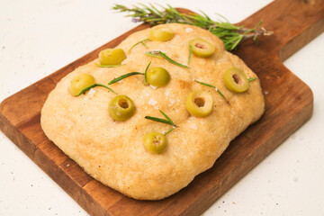 ROSEMARY FOCACCIA BREAD close up