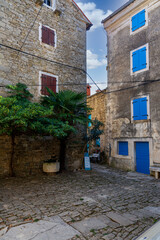 In der historischen Altstadt von Groznjan, Kroatien