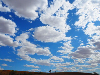 Fototapeta na wymiar 広大な青空と大地と雲 