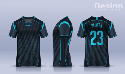 t-shirt sport design template, Soccer jersey mockup for football club. uniform front and back view.