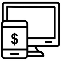 safe money Online Payment Glyph Icons Pack