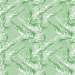 Decorative ear.Watercolor wheat ears seamless pattern.Image of ears of wheat on a white and colored background.