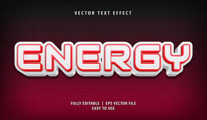 3D Energy Text effect, Editable Text Style
