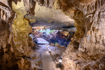 Trinh Nu Cave or Virgin Cave in Halong bay, Vietnam
