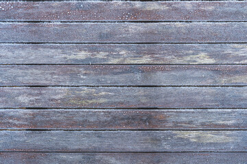 Obraz premium Christmas pattern. Abstract frosty rustic wooden background. Winter morning frost.