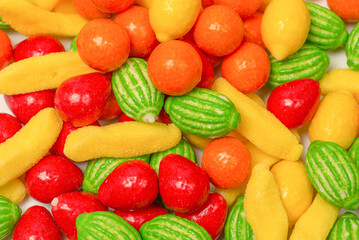 Chewing gums isolated on white background.