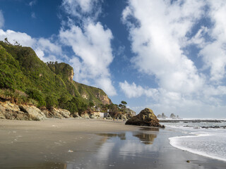 Obraz premium Torea Rocks on the West Coast, just south of Ngakawau. New Zealand, South Island.