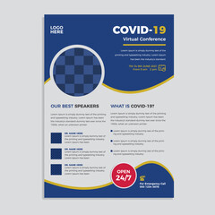 Covid-19 Flyer Template Design Corona Virus Flyer Template Design