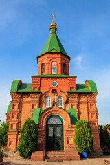 Fototapeta na wymiar Intercession church in Kamiani Potoky village near Kremenchug, Ukraine