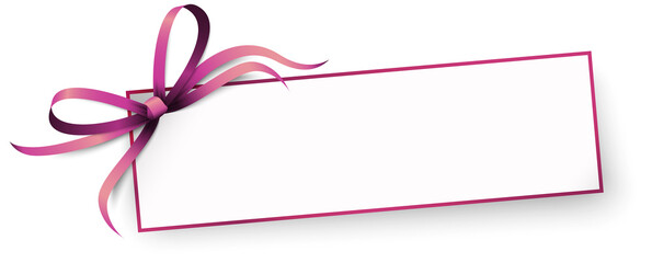 free space paper with ribbon bow © picoStudio