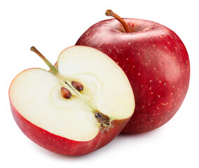 Apple with clipping path isolated on a white background