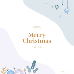 Christmas banner with emotional feeling. illustration.
