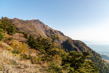 長崎県雲仙市　雲仙仁田峠から望む風景