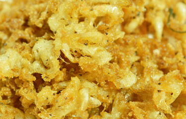 batter-fried prawn in flour and egg dipping sweet sauce