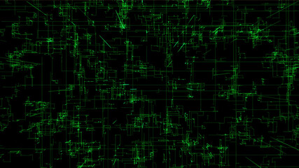 Digital connectivity, artificial intelligence, data storage and hi tech concept. Emerging connections, conductors and neural signals.