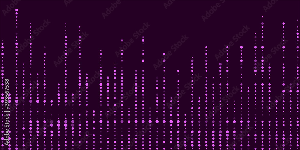 Poster abstract halftone texture. vector dots background. pink particles of different sizes.
