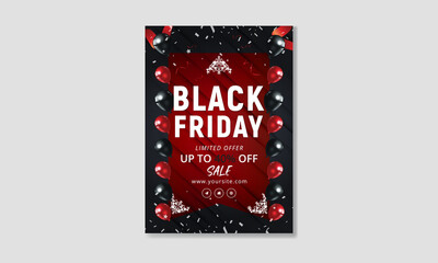 Black Friday Poster Up to 40% Discount Poster Design Template