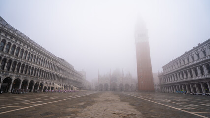 Piazza San Marco in Venice without tourisit