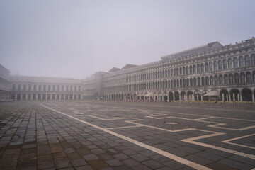 Piazza San Marco in Venice without tourisit
