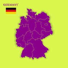 Illustration d'une carte de l'Allemagne