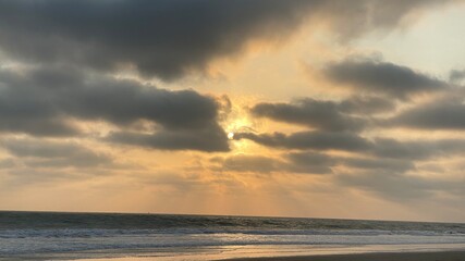 sunset over the sea