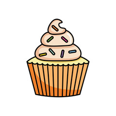 cupcakes with sweet chips, colorful design