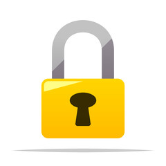 Lock with keyhole vector isolated illustration