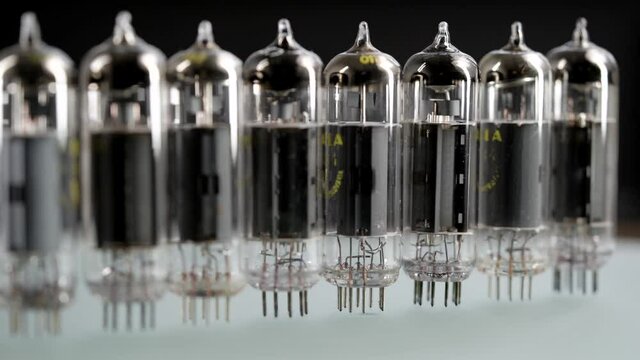 Lots of old-style radio tubes. A pentode is a type of vacuum tube.