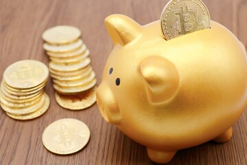 ビットコインと豚の貯金箱