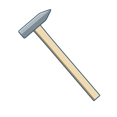 Hammer isolated on white background. Vector illustration