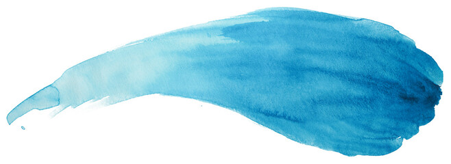 Watercolor blot banner background element on white background.