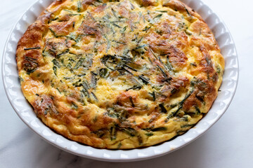low carb quiche with cheese and chives 