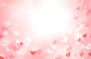 Valentine's day background,blurred hearts bokeh.Romantic backdrop.