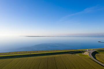 Landscape with view to the Hallig Nordstrandischmoor. Elisabeth-