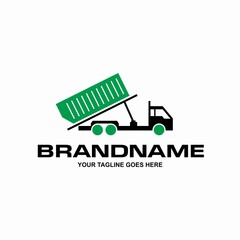 Dumptruck Put Trash Logo