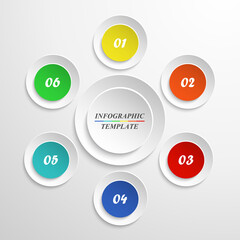 Vector circle infographics template.